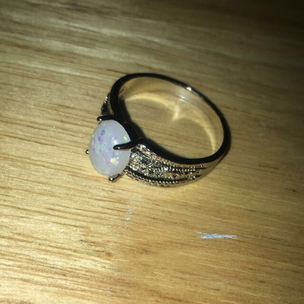 Opal Silver Ring
